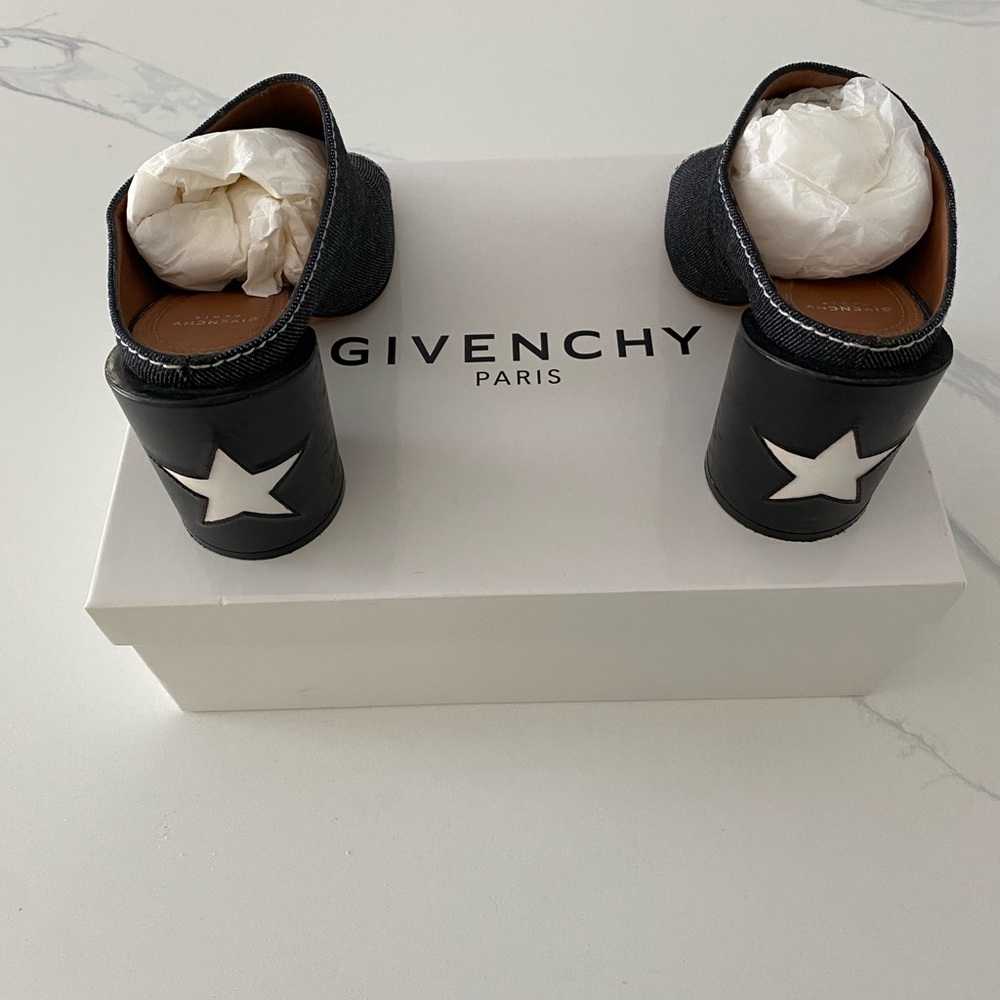 Givenchy Black Heels with White Star Accent
